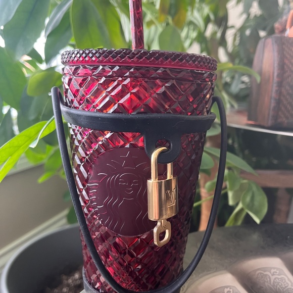Louis Vuitton Lock and Key with ✨NWT STARBUCKS 2022 RED Jeweled Tumbler✨ - Picture 3 of 12